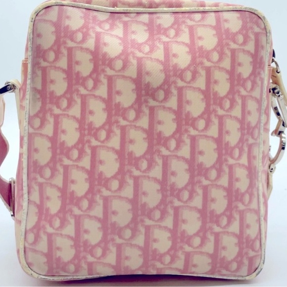 Dior Pink and Cream Monogram trotter Crossbody Bag - Picture 3 of 8